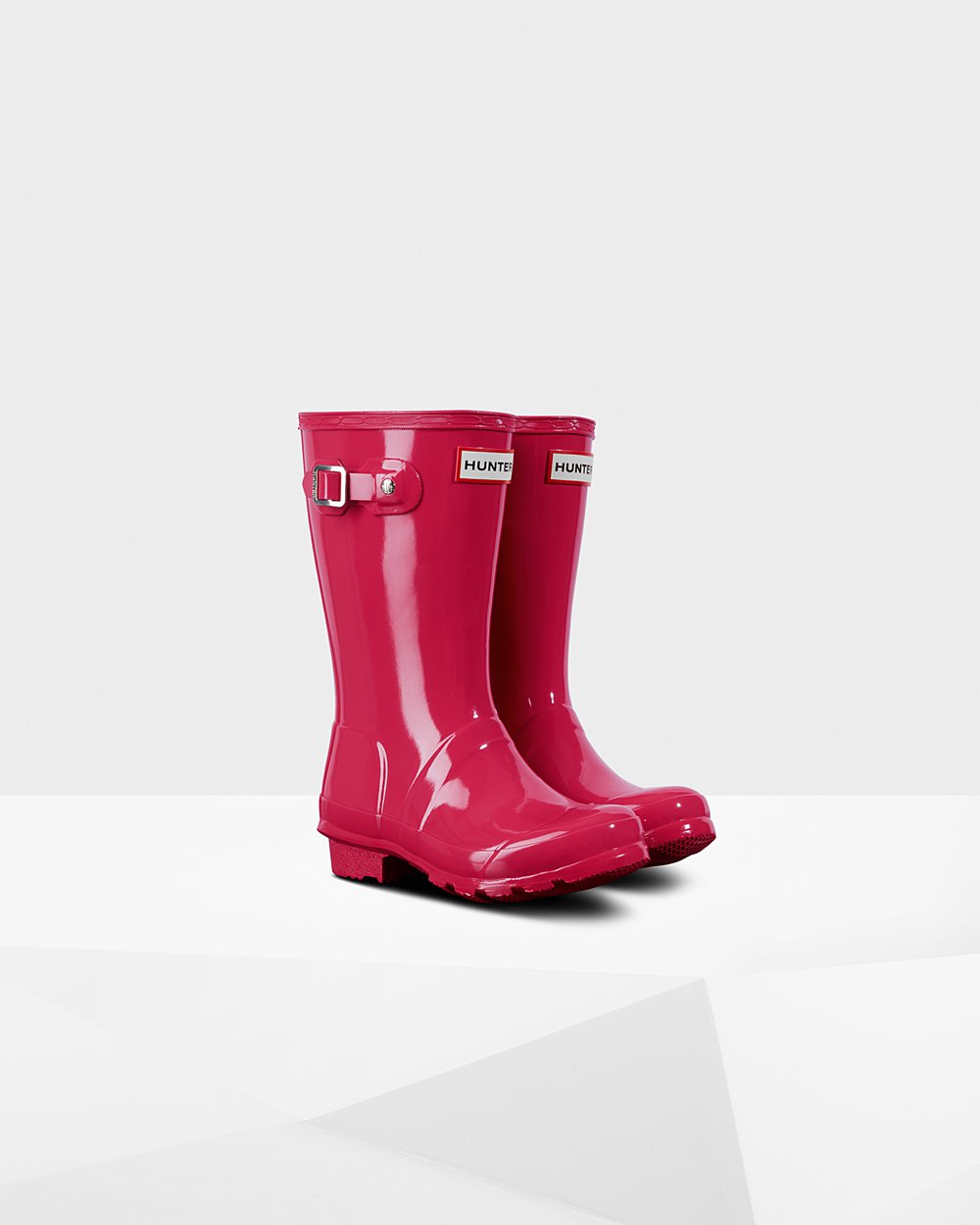 Kids Rain Boots - Hunter Original Big Gloss (12AGLCNHF) - Pink